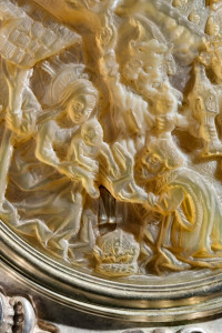 Particolare medaglione in madreperla dell’Adorazione dei Magi, XV sec. - museo diocesano di Bari